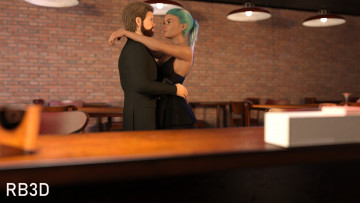 Картинка 3д+графика романтика+ romantics фон взгляд девушка