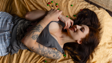 обоя девушка, девушки, -unsort , брюнетки, темноволосые, модель