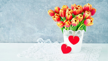 Картинка праздничные день+святого+валентина +сердечки +любовь сердечки