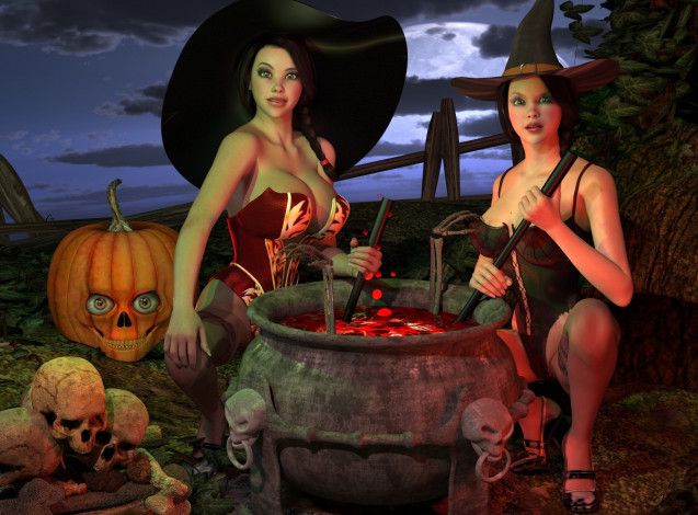 Обои картинки фото 3д графика, праздники , holidays, девушки, взгляд, фон