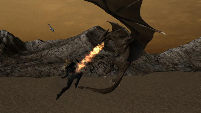 Обои картинки фото 3д графика, фантазия , fantasy, дракон, фон, взгляд, девушка