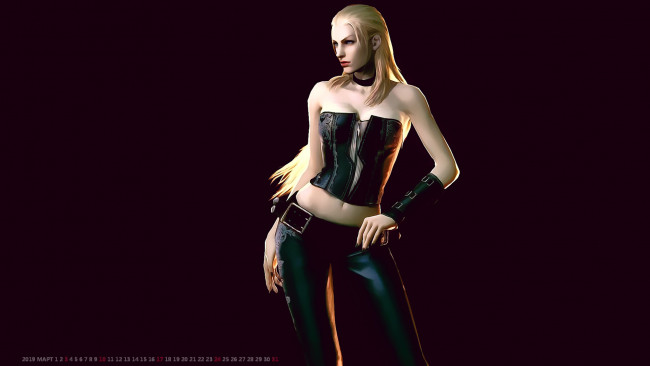 Обои картинки фото календари, видеоигры, девушка