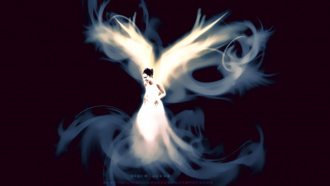 Обои картинки фото календари, фэнтези, фон, узор, девушка