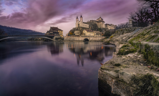 Обои картинки фото aarburg castle, города, замки швейцарии, aarburg, castle