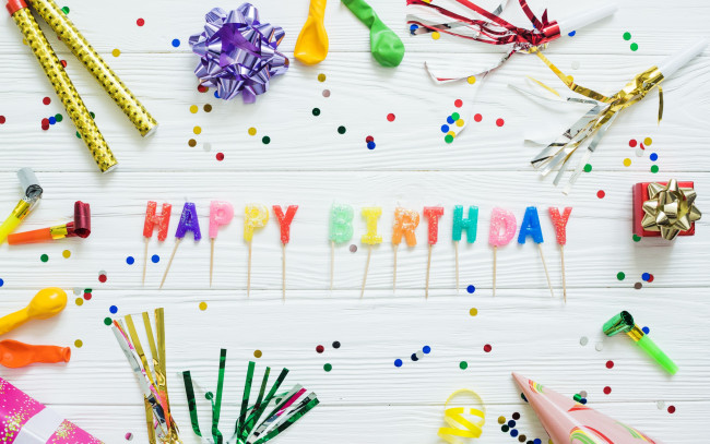 Обои картинки фото праздничные, день рождения, надпись