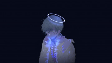 Картинка аниме ангелы +демоны парень