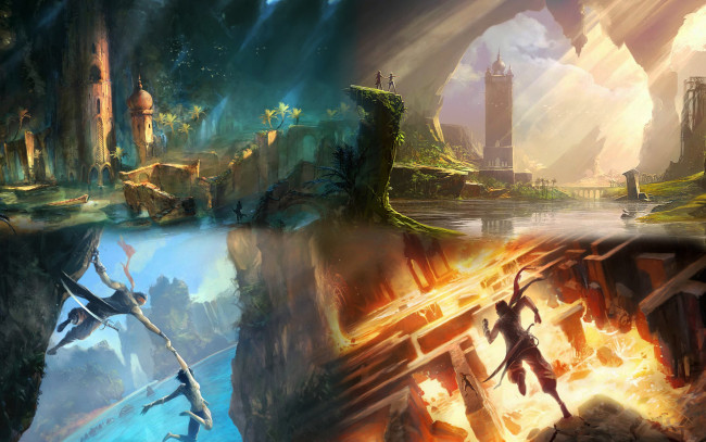 Обои картинки фото видео игры, prince of persia, принц, локации