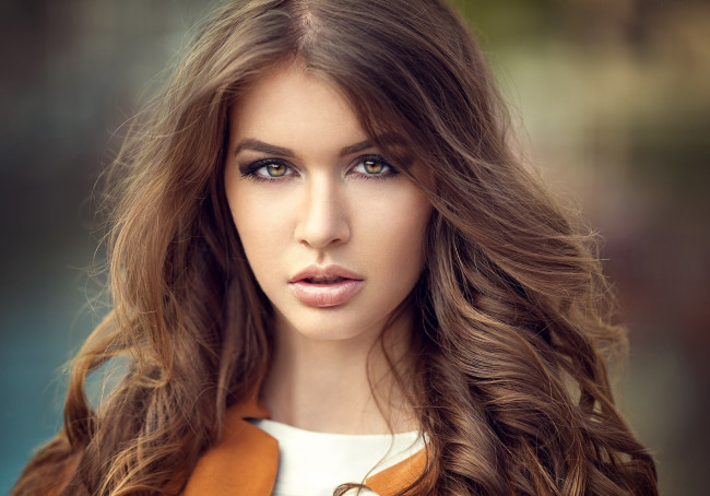 Обои картинки фото девушки, - лица,  портреты, шатенка