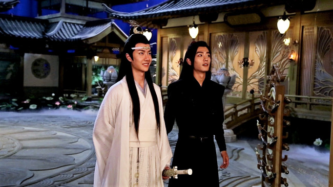 Обои картинки фото разное, знаменитости, ван, ибо, сяо, чжань, съемки, костюмы