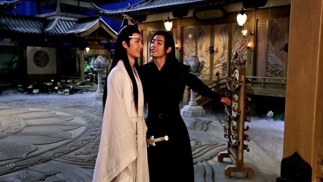 Обои картинки фото разное, знаменитости, ван, ибо, сяо, чжань, съемки, костюмы