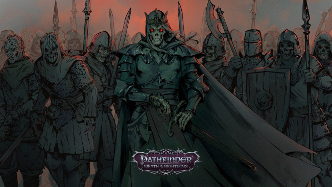 Обои картинки фото видео игры, pathfinder,  wrath of the righteous, лич, мертвецы, войско