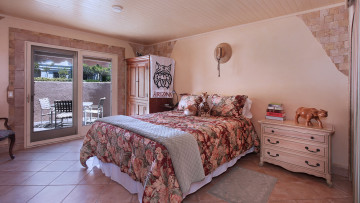 обоя интерьер, спальня, шкаф, комод, кровать