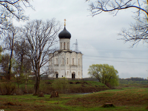 Обои картинки фото боголюбово, владимирская, обл, покрова, на, нерли, 12, век, города, православные, церкви, монастыри