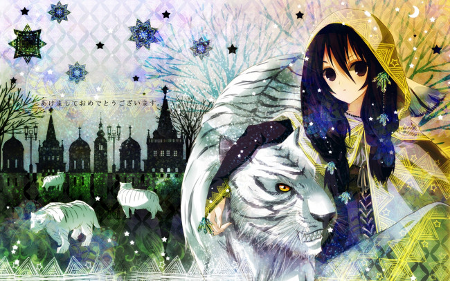 Обои картинки фото аниме, animals