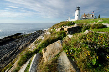Картинка природа маяки америка океан побережье