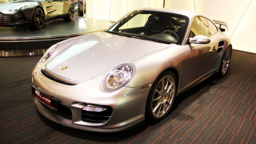 Картинка porsche 911 gt2 автомобили выставки уличные фото спортивные германия элитные