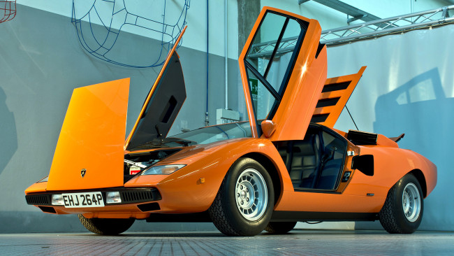 Обои картинки фото lamborghini, countach, автомобили, automobili, s, p, a, спортивные, италия