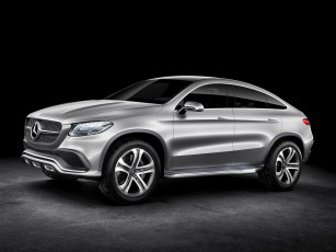 Картинка автомобили mercedes-benz темный concept coupe