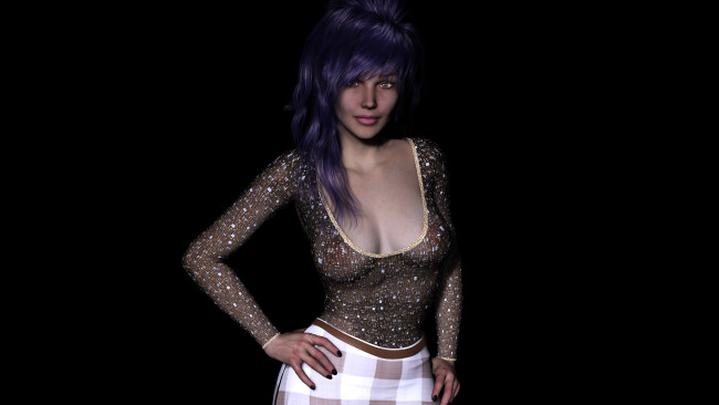 Обои картинки фото 3д графика, people , люди, фон, взгляд, девушка