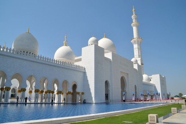 Обои картинки фото города, абу-даби , оаэ, мечеть