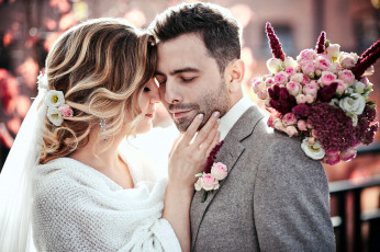 Картинка разное мужчина+женщина молодожены