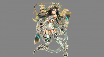 Картинка аниме оружие +техника +технологии девушка арт