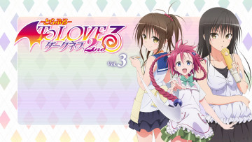 Картинка аниме to+love+ru взгляд фон девушки