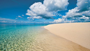 Картинка природа побережье пляж море облака