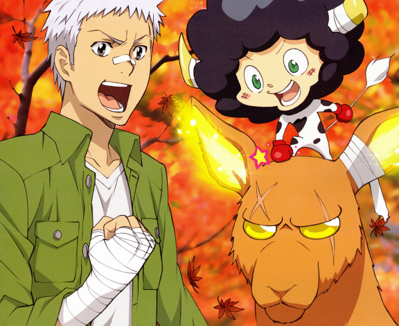 Обои картинки фото аниме, katekyo hitman reborn, ламбо, парни