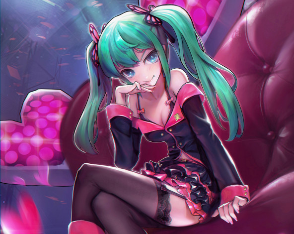 Обои картинки фото аниме, vocaloid, девушка