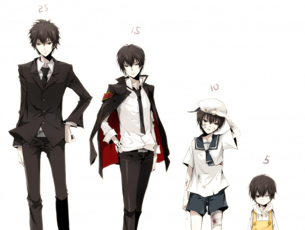 Обои картинки фото аниме, katekyo hitman reborn, хибари, кёя