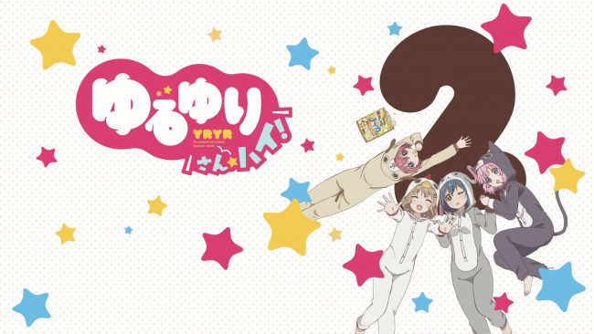 Обои картинки фото yuru yuri, аниме, фон, взгляд, девушки