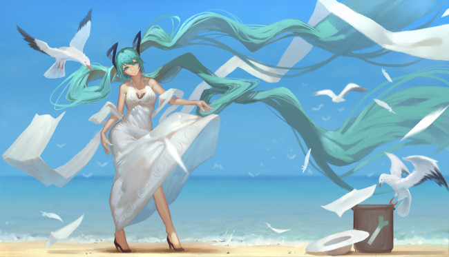 Обои картинки фото аниме, vocaloid, девушка