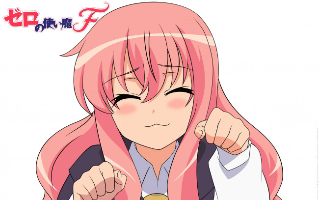 Обои картинки фото zero no tsukaima, аниме, фон, девушка, взгляд