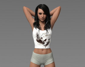 Картинка 3д+графика люди+ people фон взгляд девушка