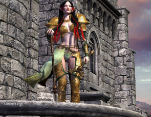 Картинка 3д+графика эльфы+ elves фон взгляд девушка