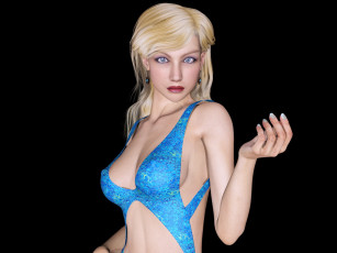 Картинка 3д+графика люди+ people блондинка фон взгляд девушка