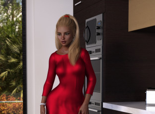 Картинка 3д+графика люди+ people девушка фон взгляд