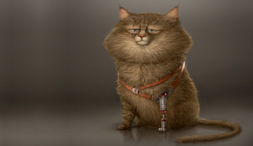 Картинка рисованное животные +коты кот характер настроение лапа минимализм кошак арт протез alexandre blain