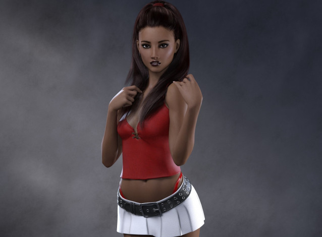 Обои картинки фото 3д графика, люди , people, фон, взгляд, девушка