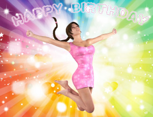 Картинка праздничные день+рождения девушка поздравления фон