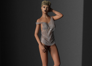 Картинка 3д+графика люди+ people девушка взгляд фон