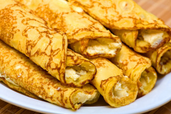 Картинка еда блины +оладьи творог фаршированные блинчики