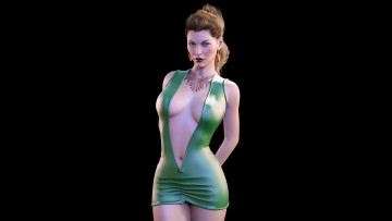 Картинка 3д+графика люди+ people девушка взгляд фон