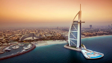 Картинка города дубай+ оаэ burj al arab