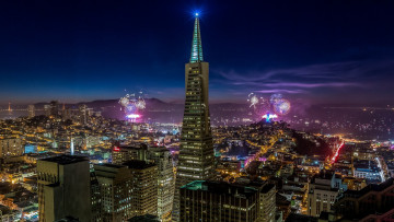 Картинка города сан-франциско+ сша панорама башня