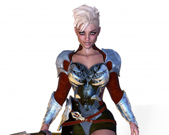 Обои картинки фото 3д графика, люди , people, девушка, взгляд, фон