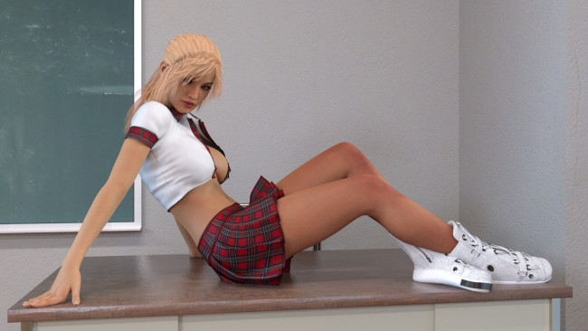 Обои картинки фото 3д графика, люди , people, девушка, взгляд, фон