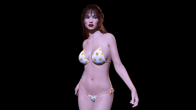 Обои картинки фото 3д графика, люди , people, девушка, взгляд, фон