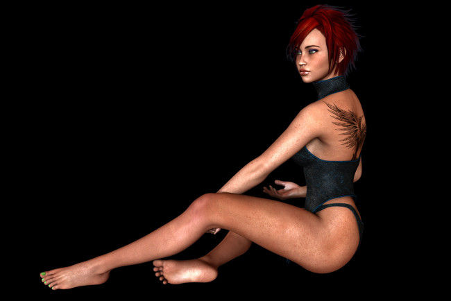 Обои картинки фото 3д графика, люди , people, девушка, взгляд, фон